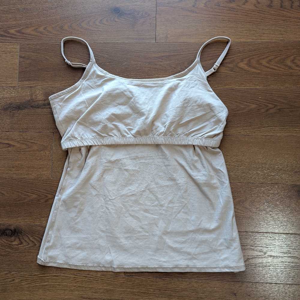 Pact Organic Cotton Women's Everyday Shelf Bra Camisole Champagne XXL - Picture 7 of 11